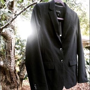 NWT Long Lean Black Modern Washable Wool Blazer 🖤